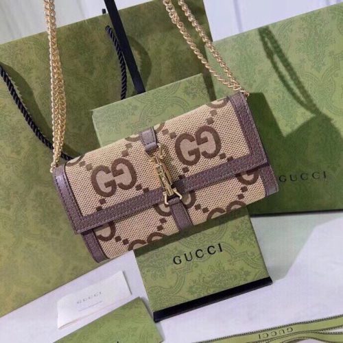 Gucci Jackie 1961 Canvas Chain Wallet